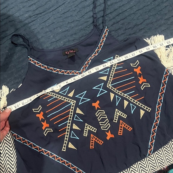 Stylish Navy Blue Tribal Print Tank Top - Picture 4 of 6